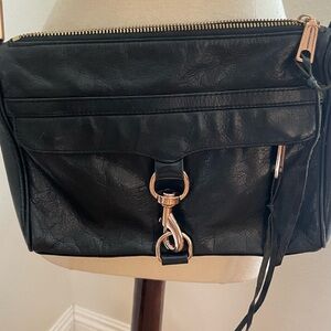 Rebecca Minkoff Black Crossbody Bag with Metal Accents